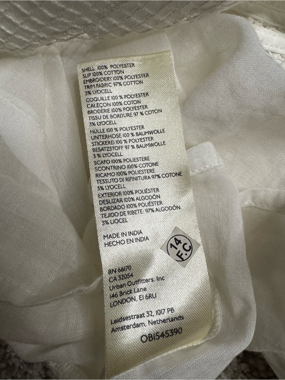 By Anthropologie Lace Detail Blouse | Small | Ivory - Picture 12 of 13